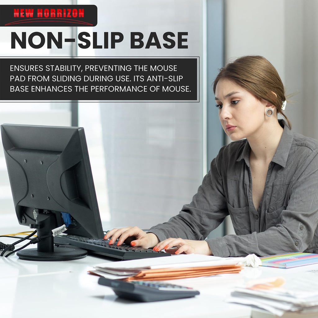 Gel Ergonomic Mouse Pad with Wrist Support, Black