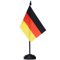Germany 6x4 Inch Desk Flag with 12" Solid Pole and Black Base