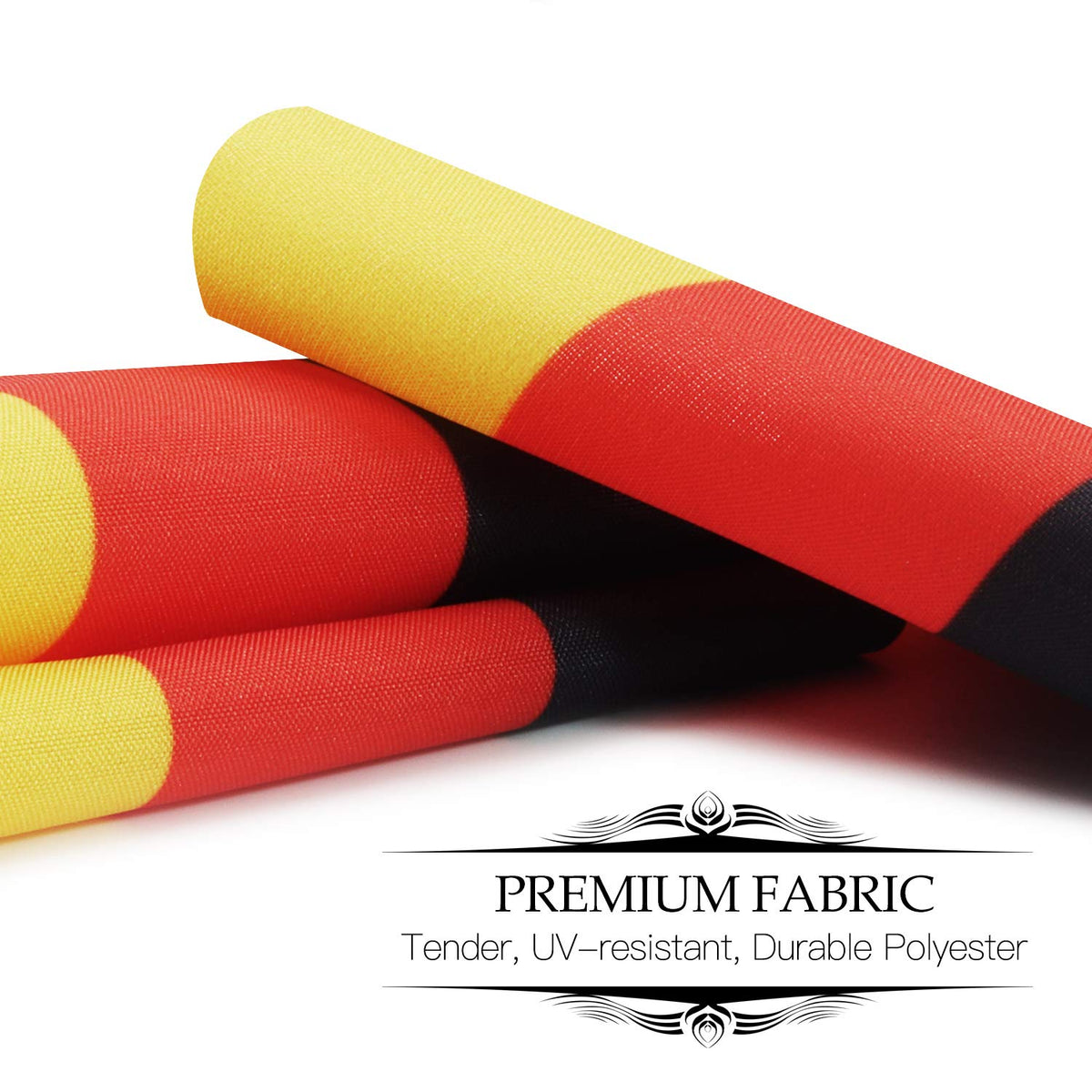 Germany 6x4 Inch Desk Flag with 12" Solid Pole and Black Base
