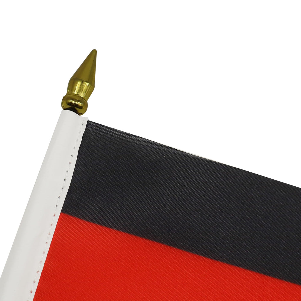 Germany Table Flag 15 x 10 cm 100D Polyester with Plastic Base