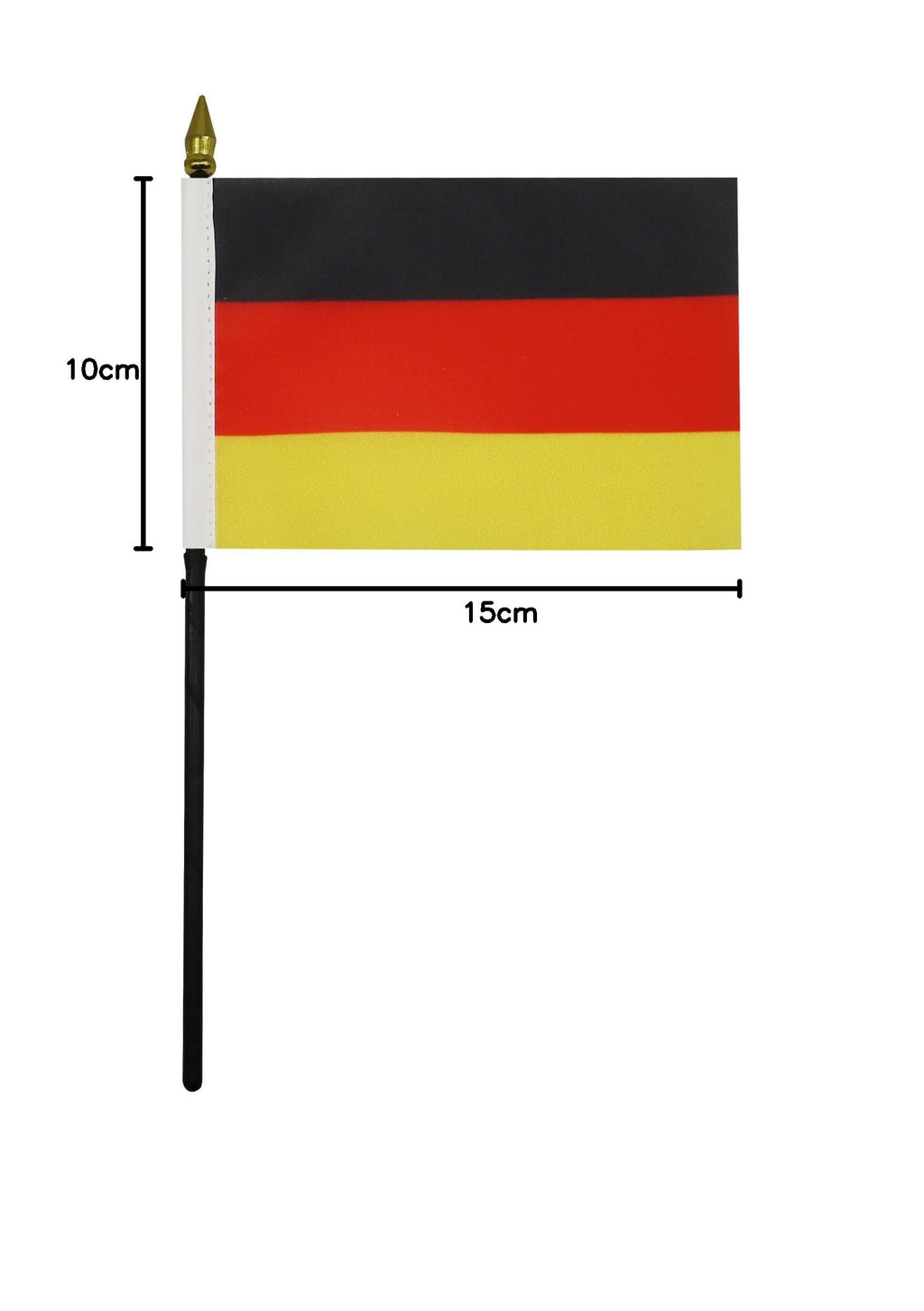 Germany Table Flag 15 x 10 cm 100D Polyester with Plastic Base