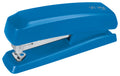 Half-Strip Stapler, Holds 20 Sheets, Compact Blue, Metal Mechanism