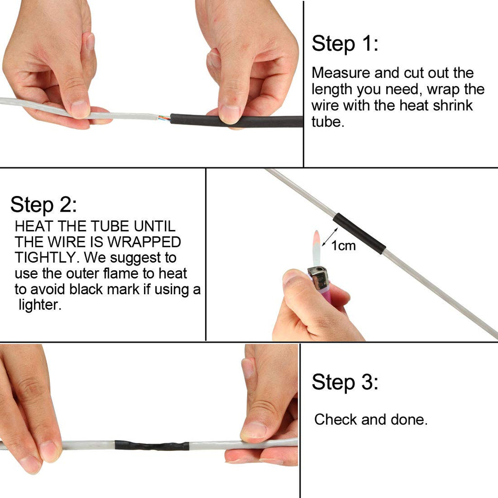 Heat Shrink Tubing 3mm (1/8") 5m 2:1 Black