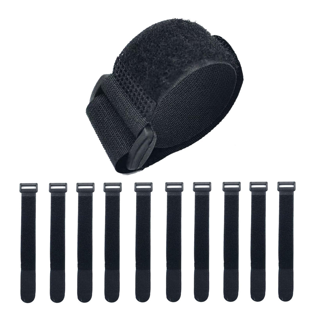 Hook and Loop Cable Straps 10-Pack, 1" x 8" Reusable Nylon Ties