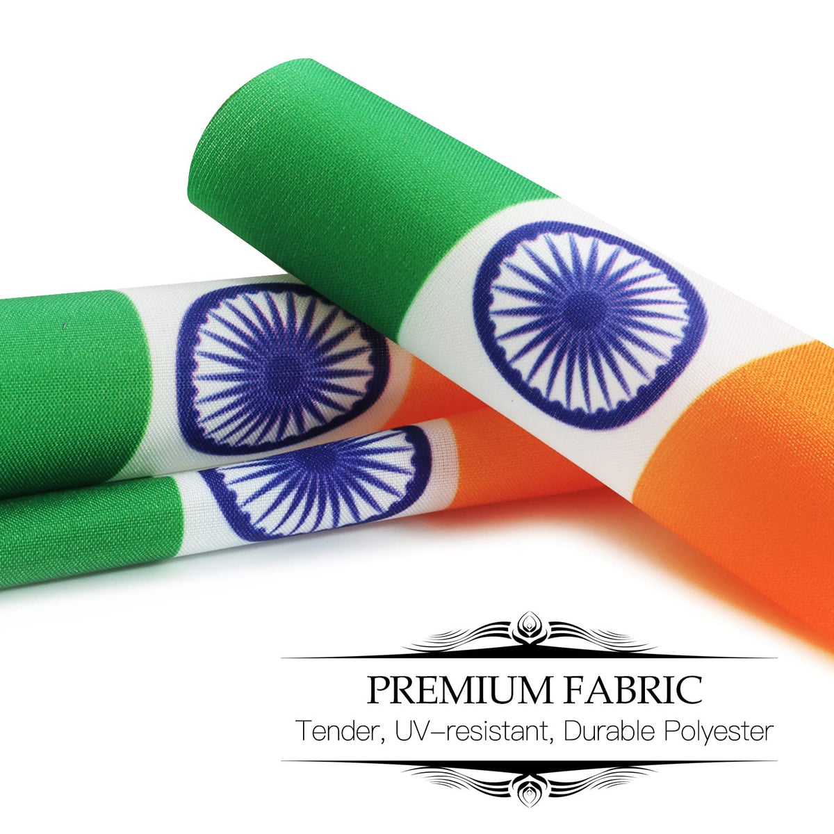 India Desk Flag Set 6 x 4 in Mini Flag with 12 in Solid Pole