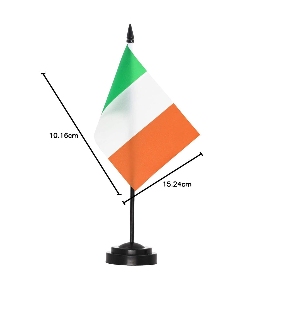 Ireland Desk Flag Set - 6 x 4 in Mini Desktop Flag with 12 in Pole