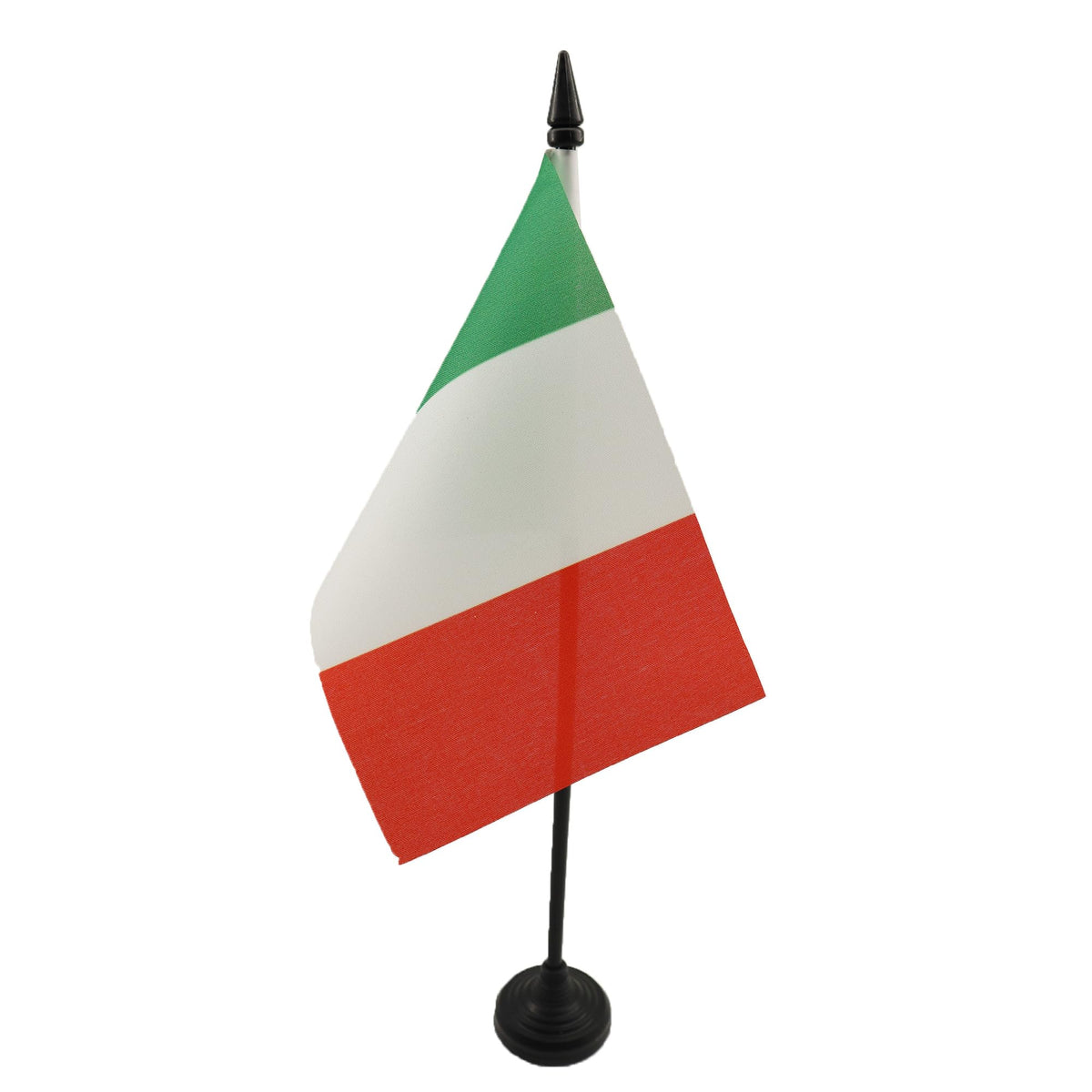 Italy Table Flag 15 x 10 cm 100D Polyester with Plastic Base