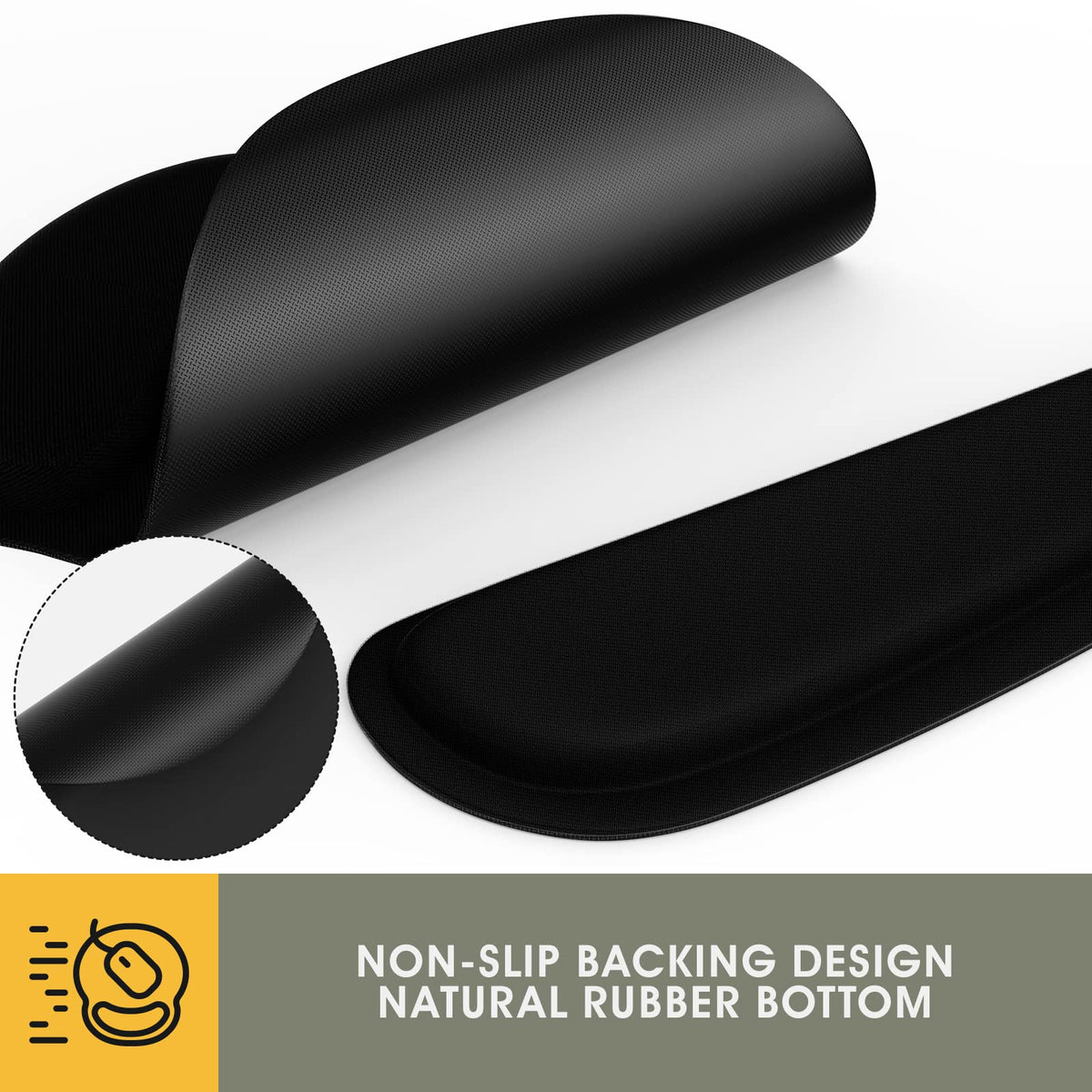 Keyboard & Mouse Mat Set — Ergonomic Gel Mouse Pad with Memory Foam Wrist Support (S-01)