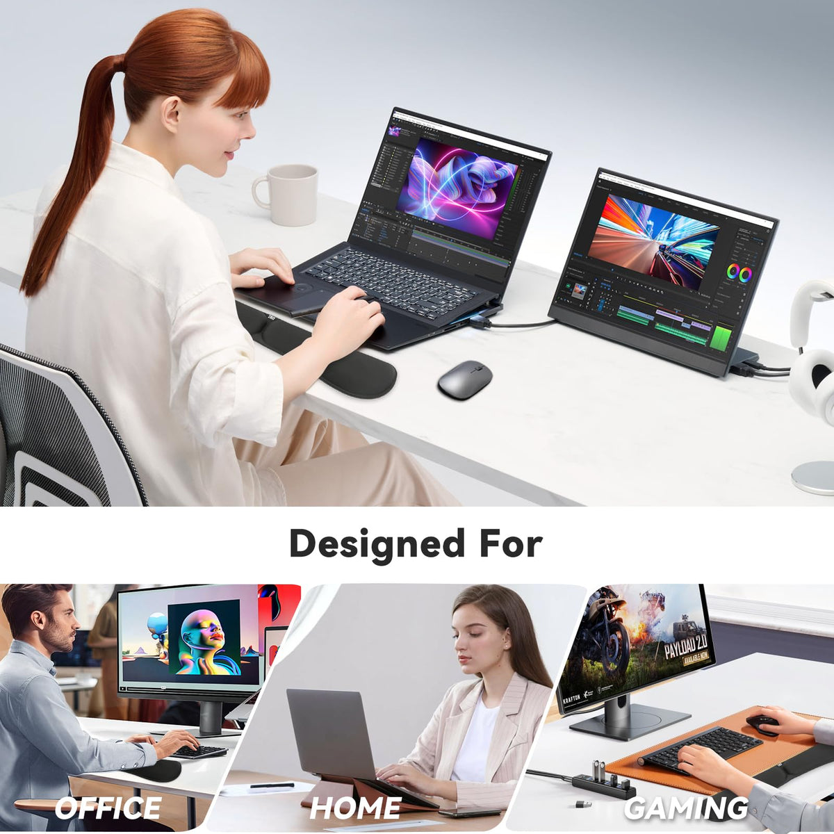 Keyboard Wrist Rest - Ergonomic Memory Foam Non-Slip Wrist Support