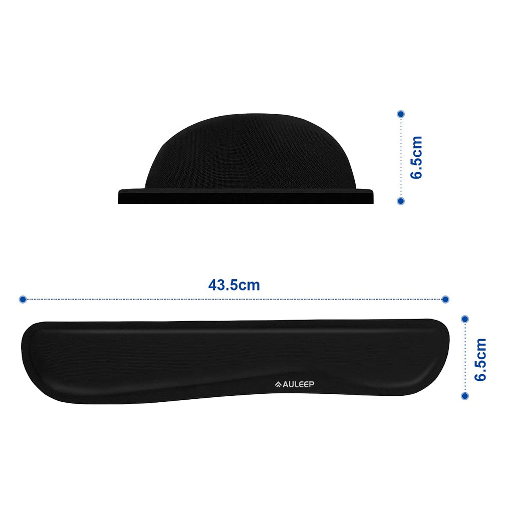 Keyboard Wrist Rest Support Pad Ergonomic Non-Slip Memory Foam Black