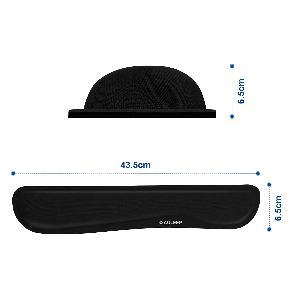 Keyboard Wrist Rest Support Pad Ergonomic Non-Slip Memory Foam Black