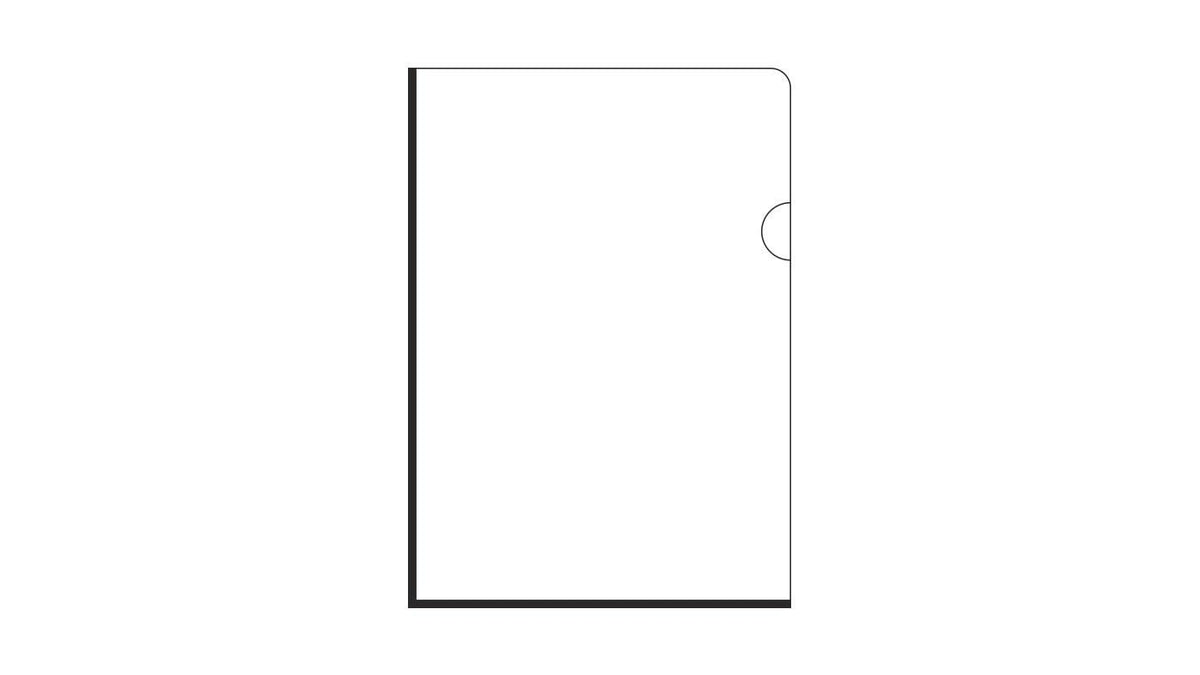 L-Shape Clear Strong A4 Plastic Document Wallet White 22x30.5cm