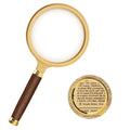Leikedun 15X Magnifying Glass 90mm Lens, Wooden Handle,Portable