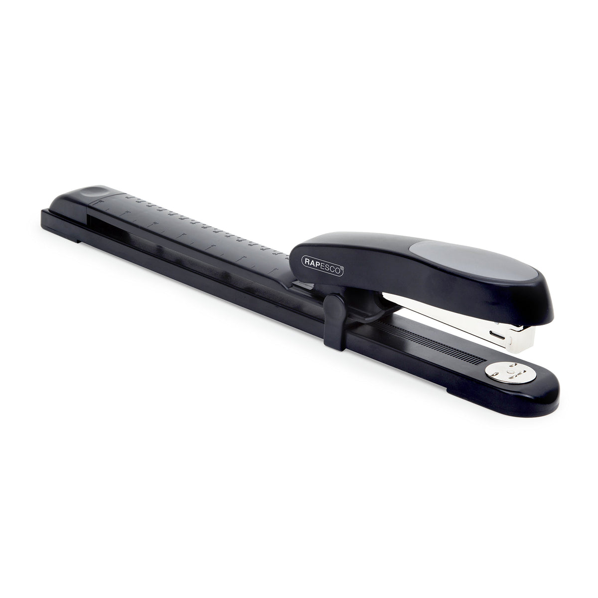 Manta Ray Long-Arm Stapler R79026NS, 20-Sheet Capacity, Black