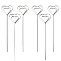 Memo Clip Set — 6 Metal Heart-Shaped Note & Photo Holders