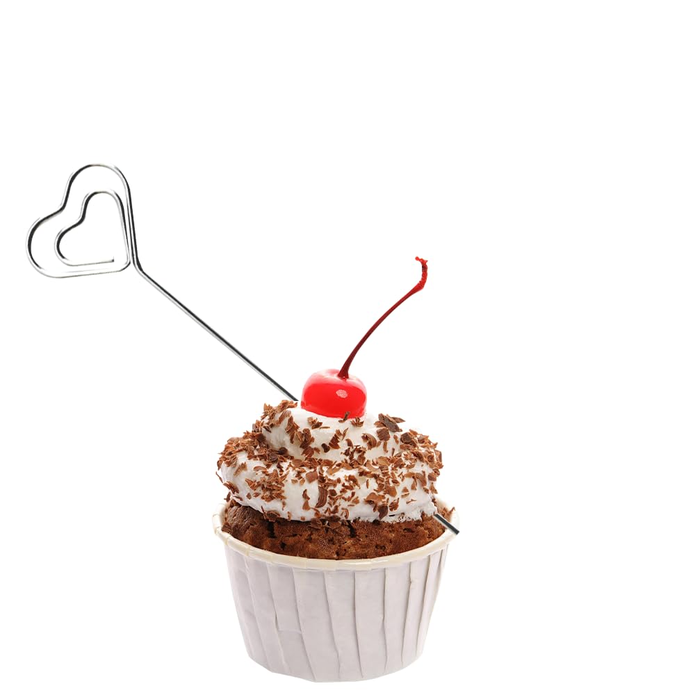 Memo Clip Set — 6 Metal Heart-Shaped Note & Photo Holders