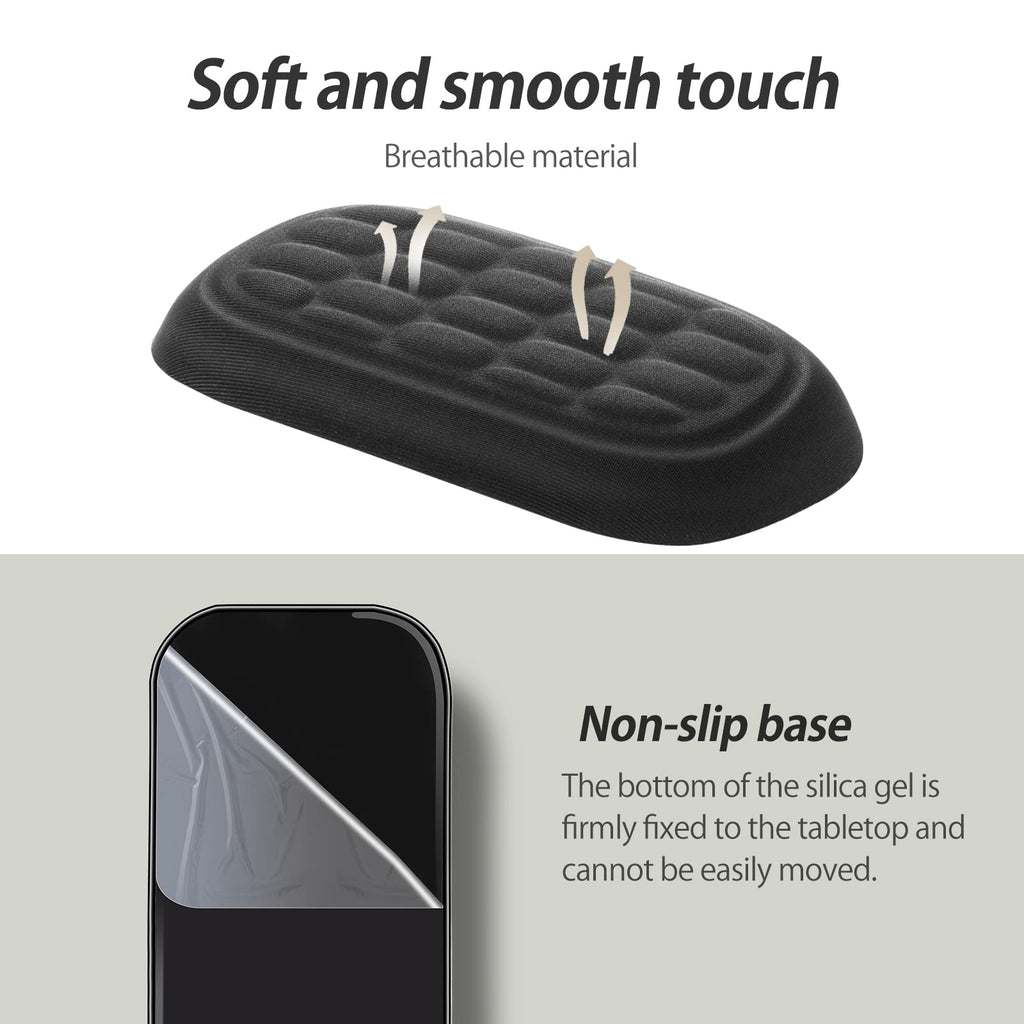 Memory Foam Mouse Wrist Rest Ergonomic Support Black