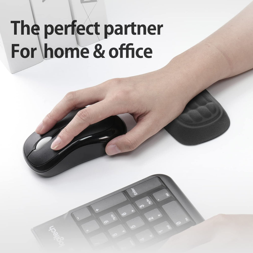 Memory Foam Mouse Wrist Rest Ergonomic Support Black
