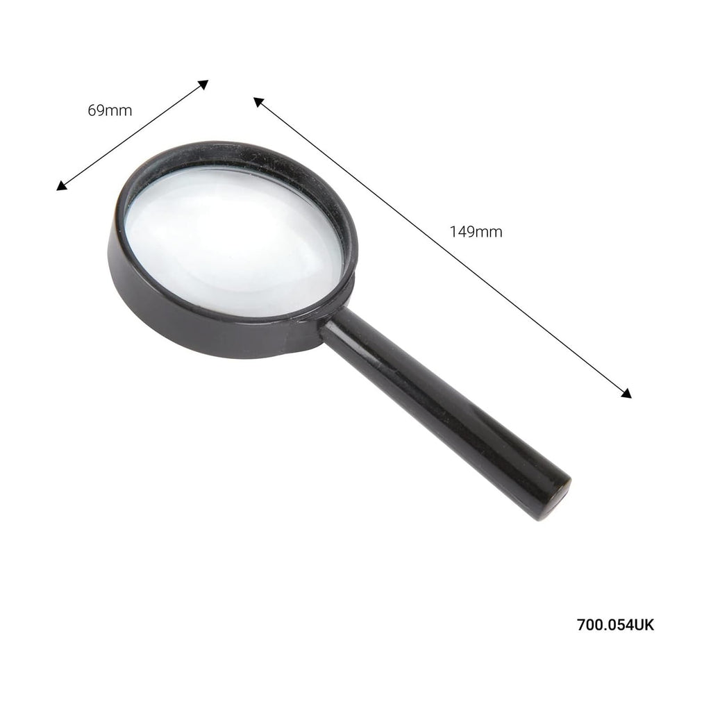 Mercury | Handheld Magnifying Glass | 6 x Magnification, Black