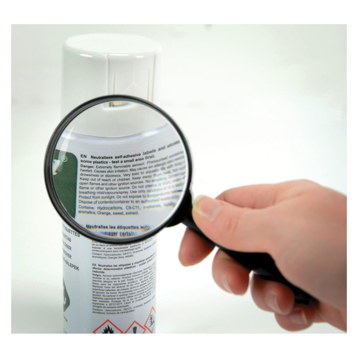 Mercury | Handheld Magnifying Glass | 6 x Magnification, Black