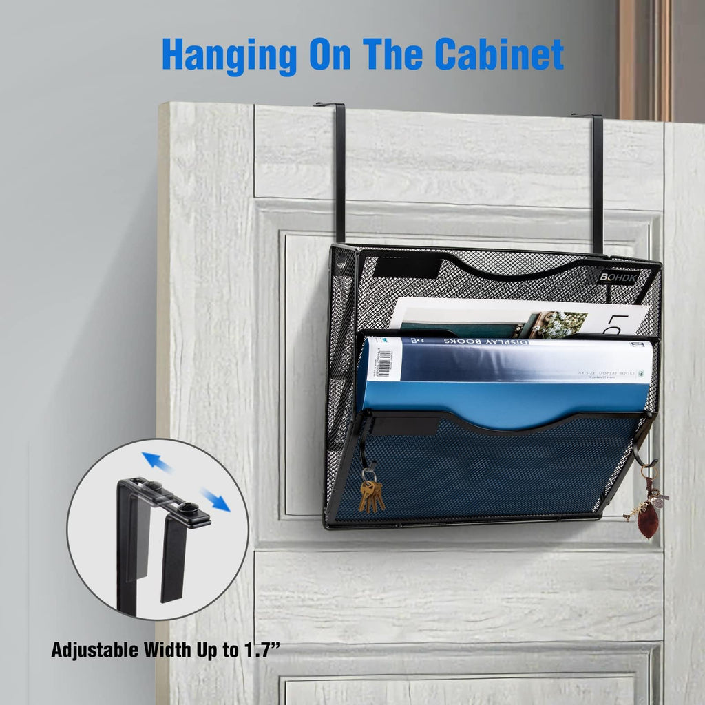 Metal 3-Tier A4 Wall-Mounted Document Holder, Black