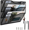 Metal 3-Tier A4 Wall-Mounted Document Holder, Black