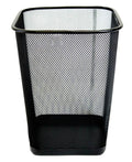 Metal Mesh Square Waste Bin 9 L – Black (Pack of 1)