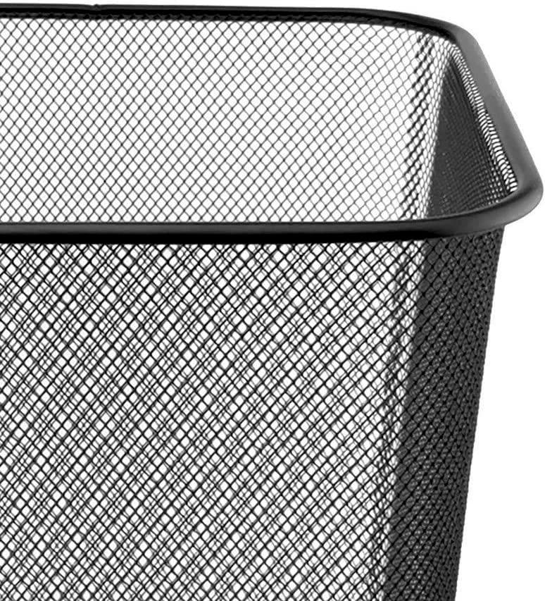 Metal Mesh Square Waste Bin 9 L – Black (Pack of 1)