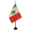Mexico Table Flag 15 x 10 cm 100D Polyester with Plastic Base