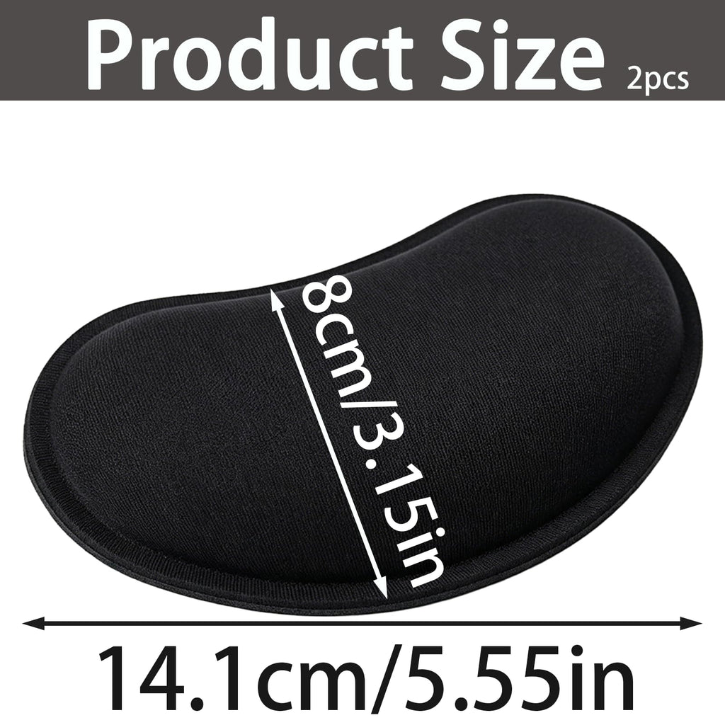 Mouse Wrist Rest 2-Pack — Ergonomic Memory Foam Wrist Support
