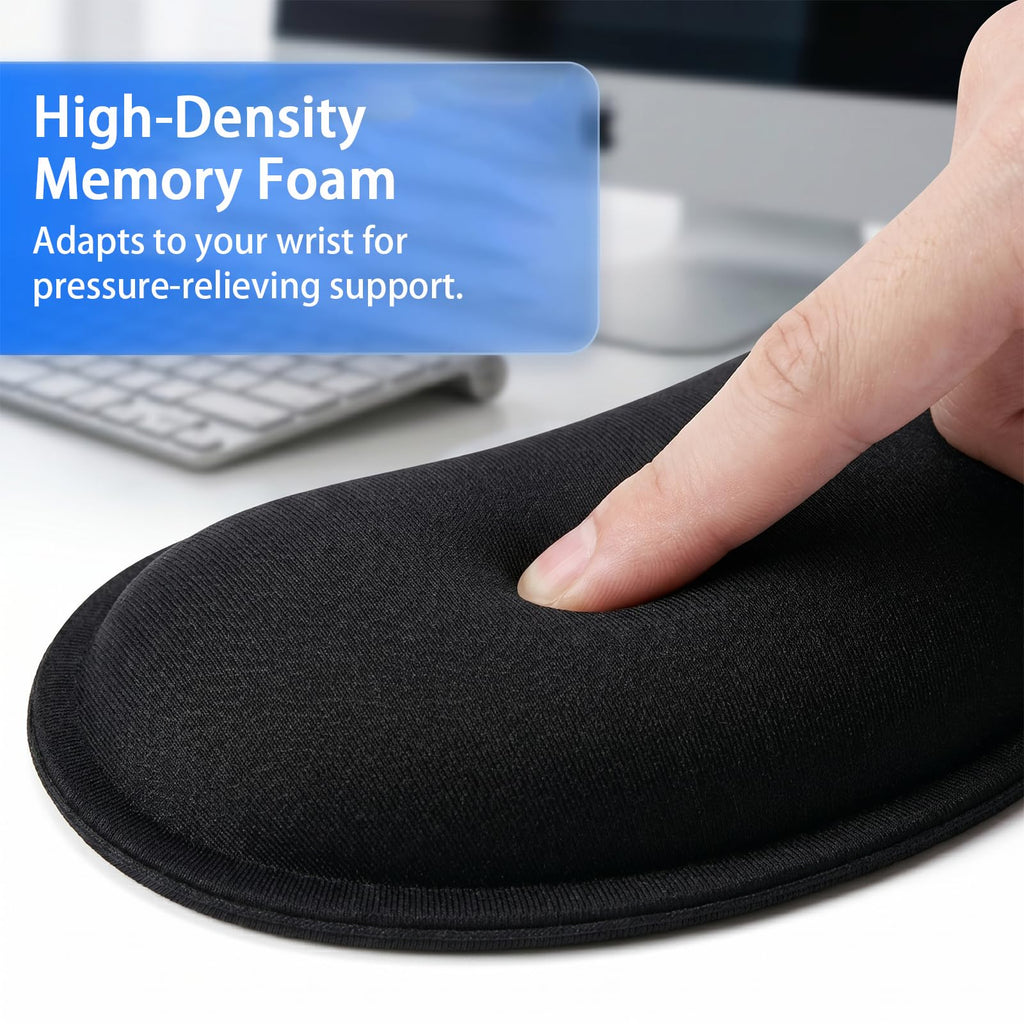 Mouse Wrist Rest 2-Pack — Ergonomic Memory Foam Wrist Support
