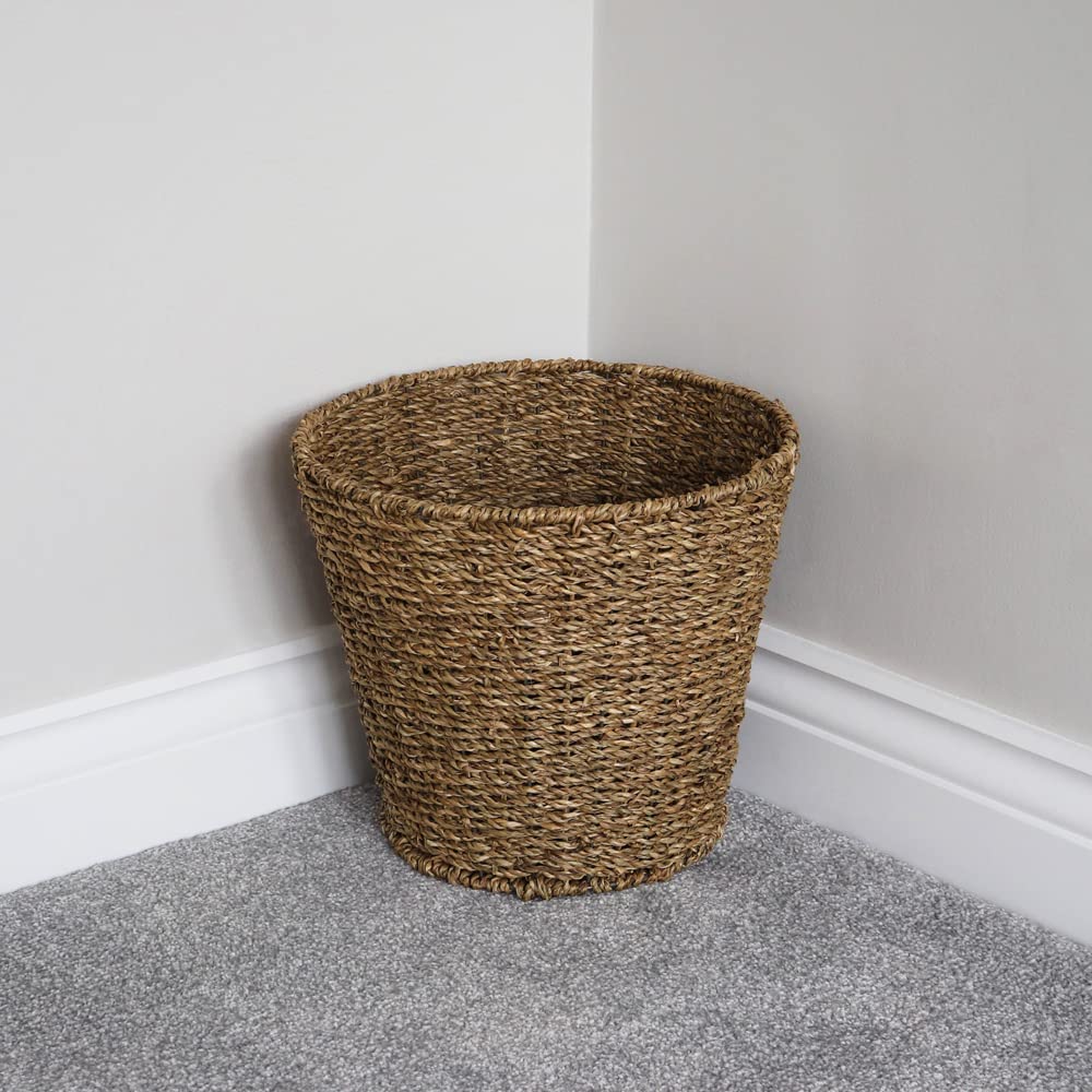 Natural Round Seagrass Waste Paper Basket