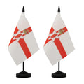 Northern Ireland Table Flag Set 21x14cm with Stand Base (2 Pack)
