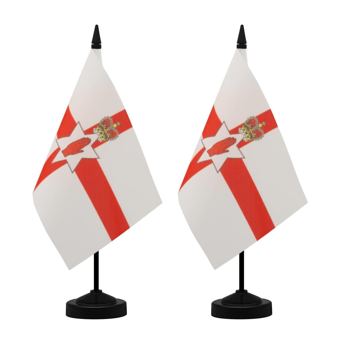Northern Ireland Table Flag Set 21x14cm with Stand Base (2 Pack)