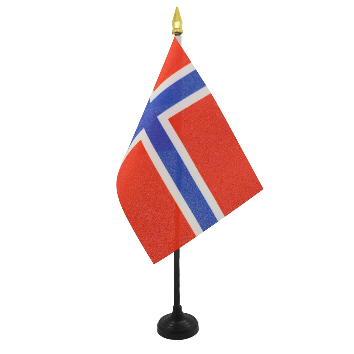 Norway Table Flag 15x10 cm 100D Polyester with Plastic Base