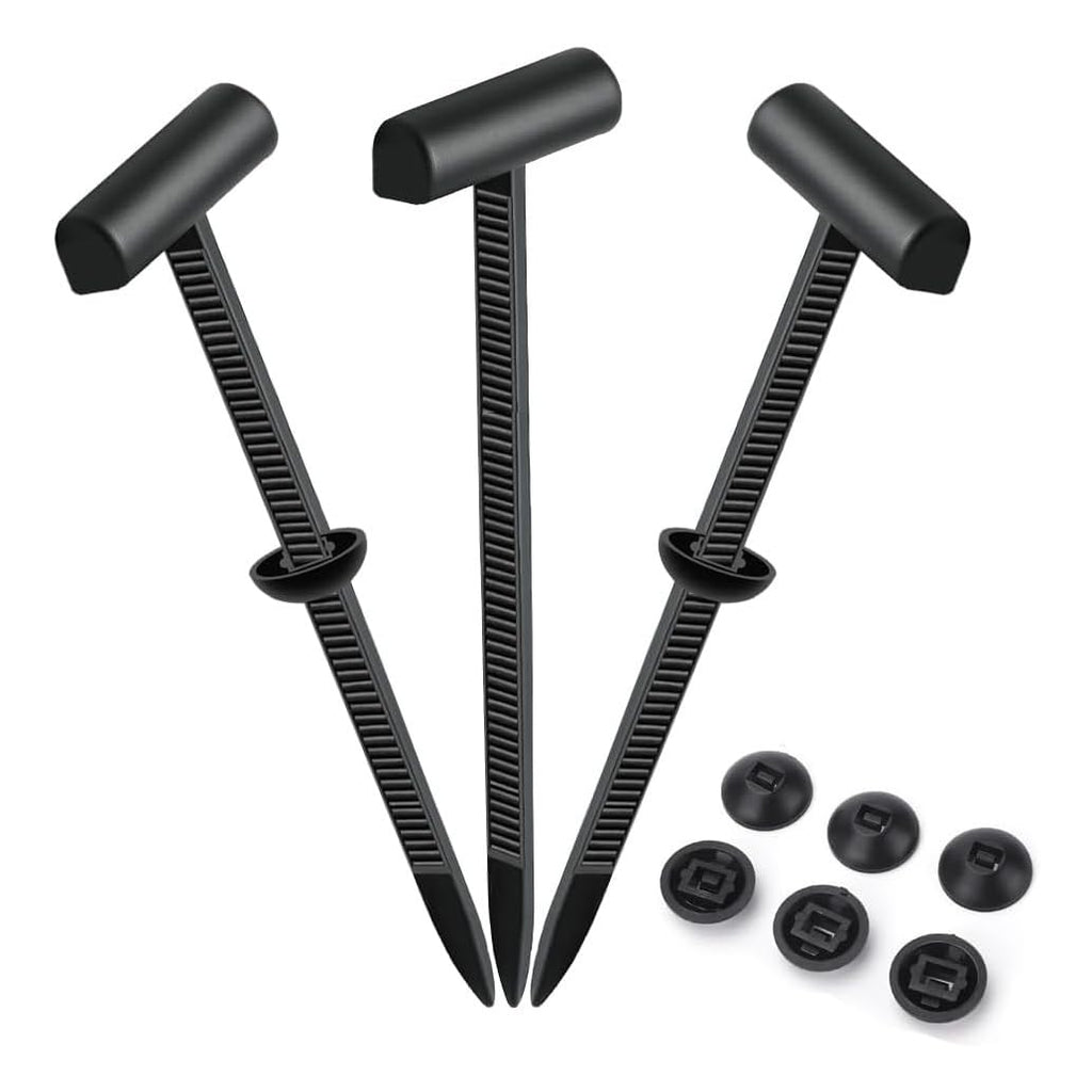 Nylon Universal Double-Sided Locking Cable Tie Buckles, 30 Pack, Black