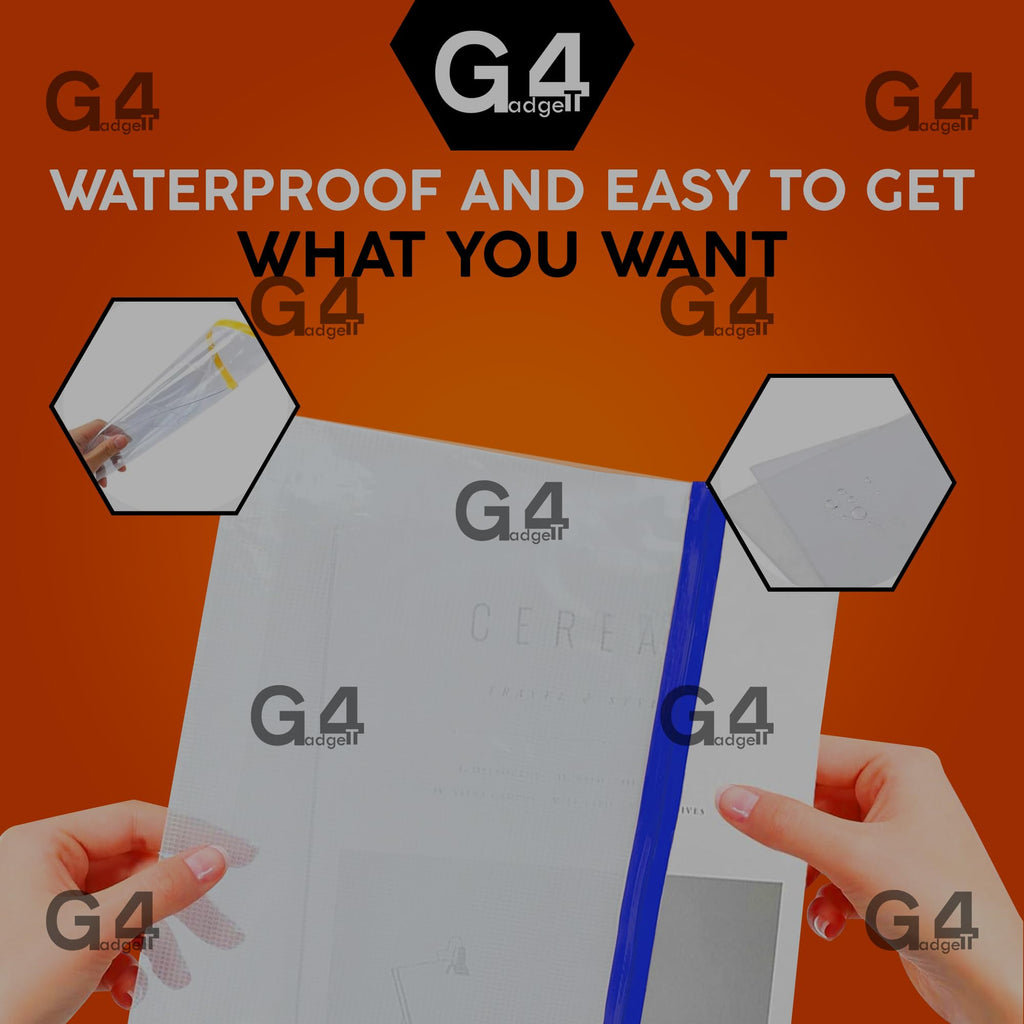 Pack of 5 A4 Plus Zipper Document Pouches 370 x 260mm Assorted Colors