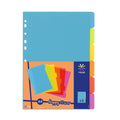 Pack of 6 Plastic A4 Dividers (21 x 29.7 cm) Neon
