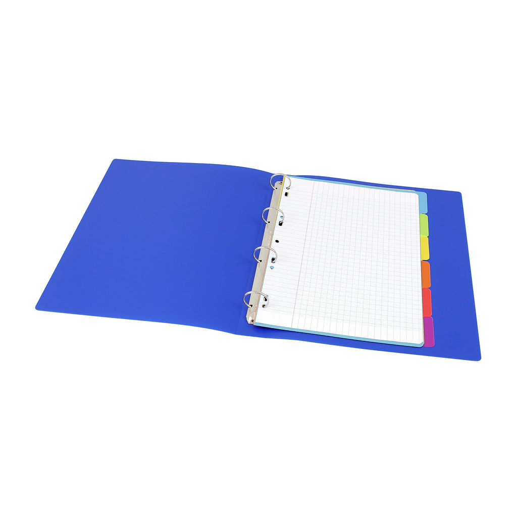 Pack of 6 Plastic A4 Dividers (21 x 29.7 cm) Neon