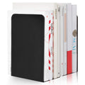 Pair of Classic Heavy-Duty Black Metal Bookends 8" (205mm)