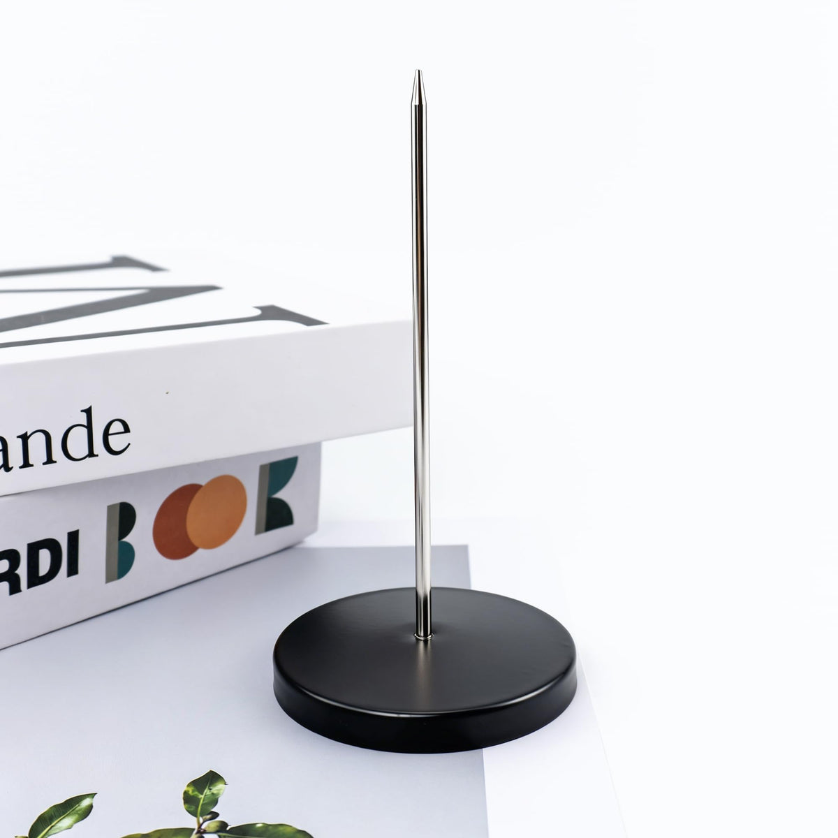 Paper Receipt Spike Holder — Sturdy Black Restaurant Ticket Stabber