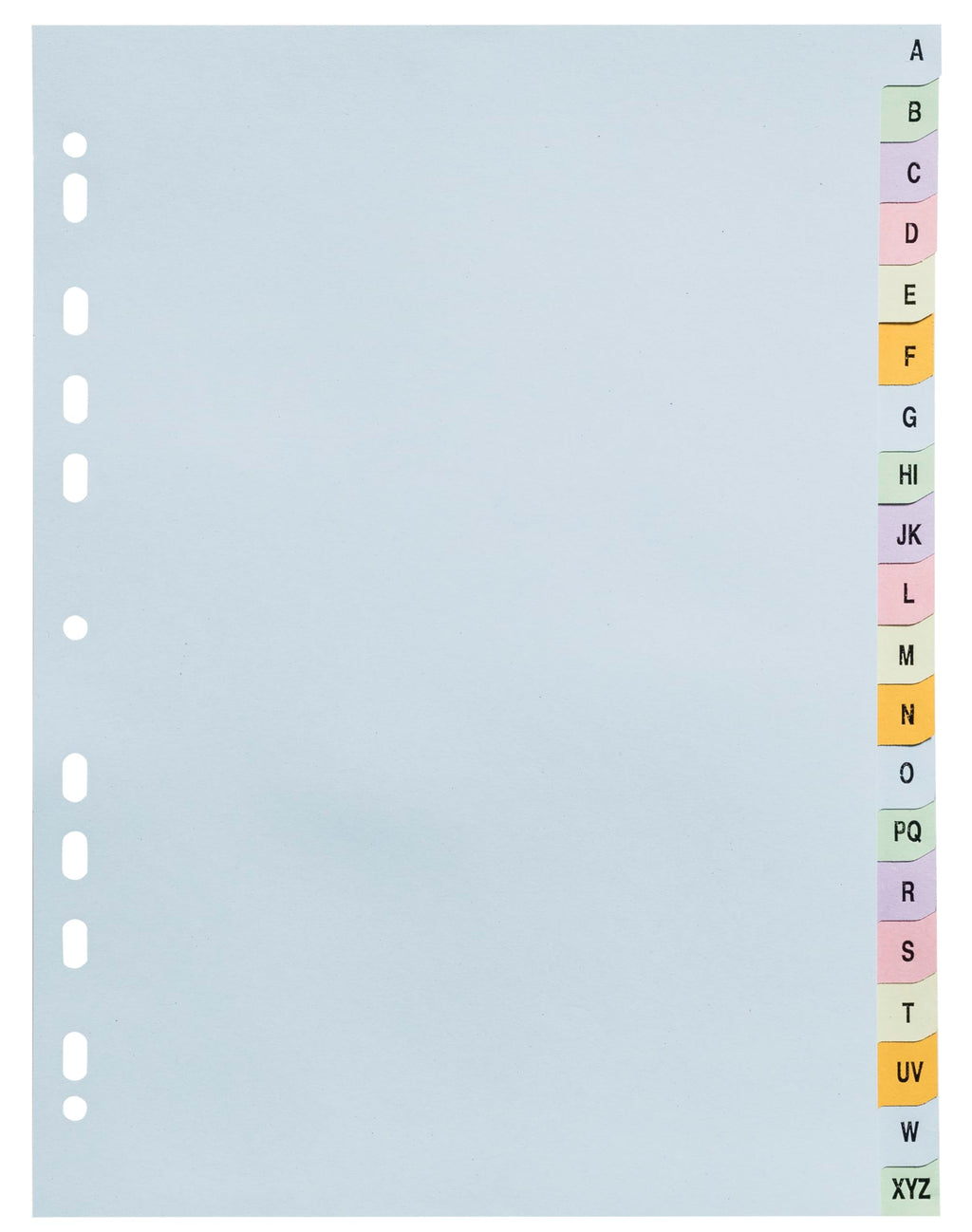 Pastel card dividers Forever — 20 alphabetical A–Z tabs