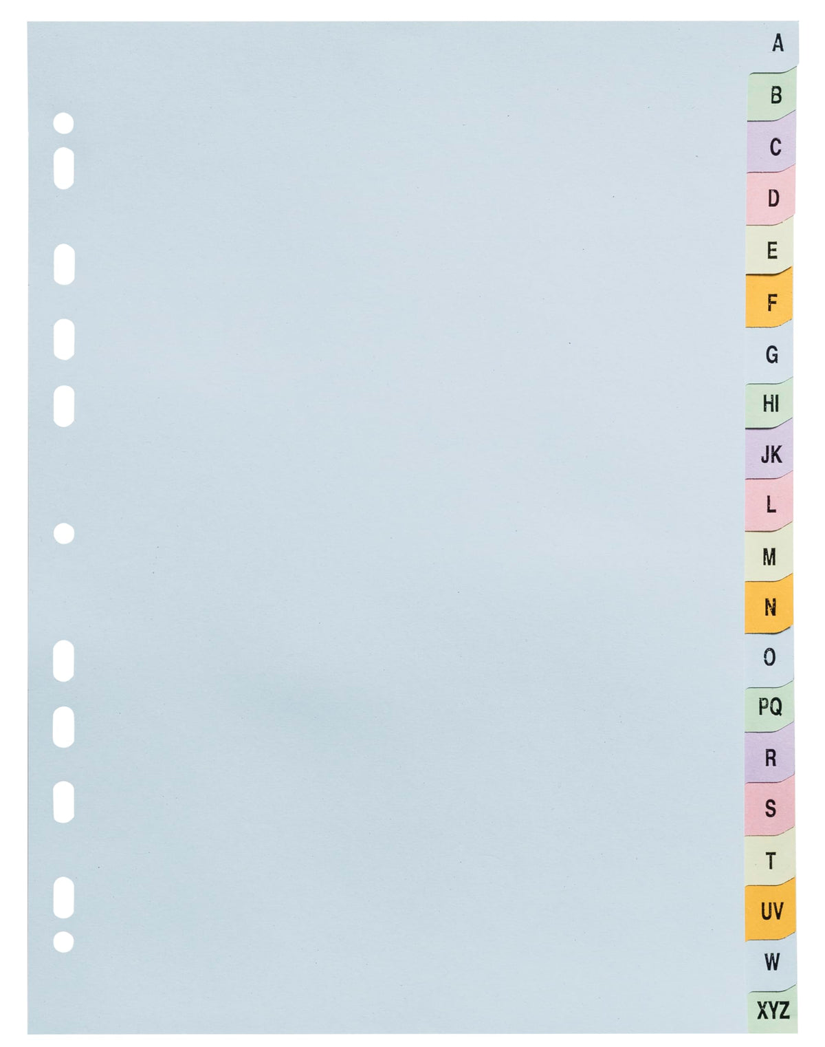 Pastel card dividers Forever — 20 alphabetical A–Z tabs