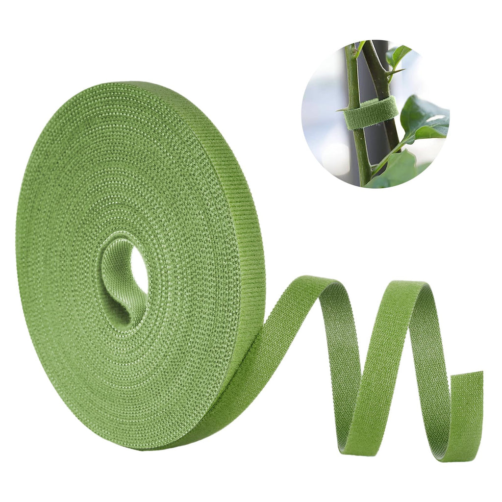 Plant Ties 15m x 10mm Green Reusable Self-Adhesive Garden Tape