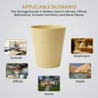 Plastic 6L Round Open-Top Waste Bin — Pastel Yellow