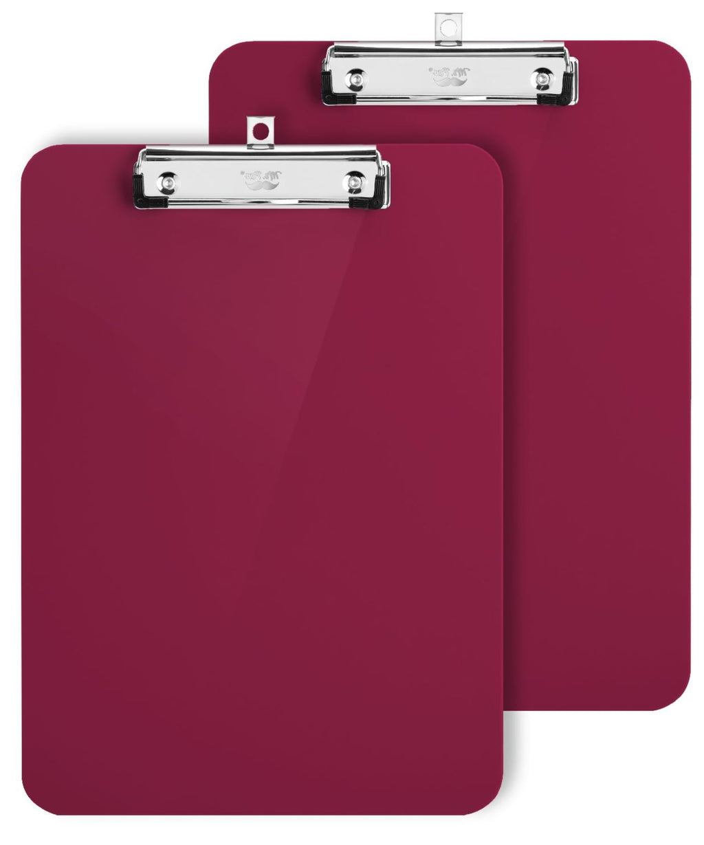 Plastic Clipboard 12.5 x 9 in 2-Pack Red, Clipboards for Kids & Adults