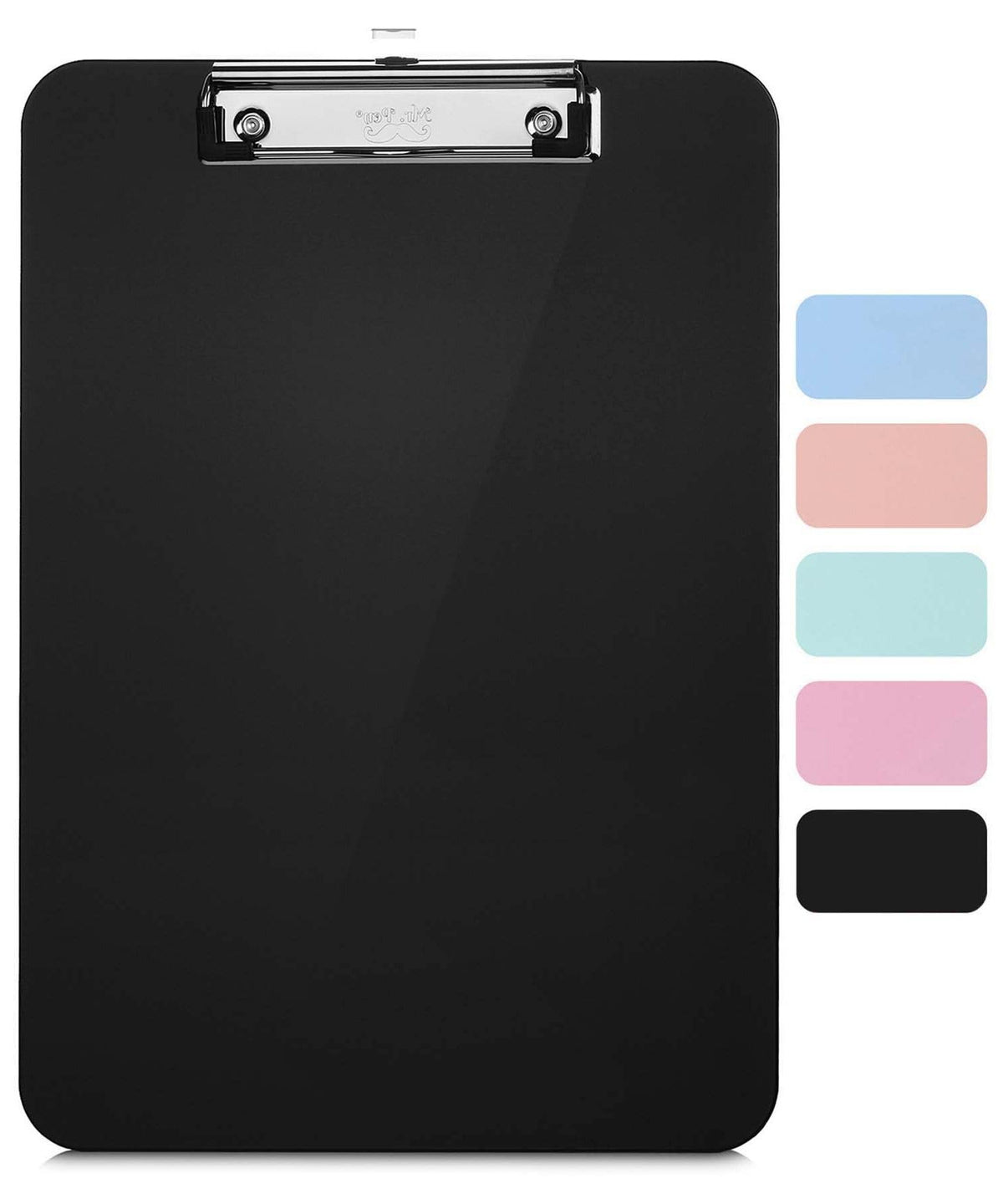 Plastic Clipboard, Black, Letter Size — 2-Pack