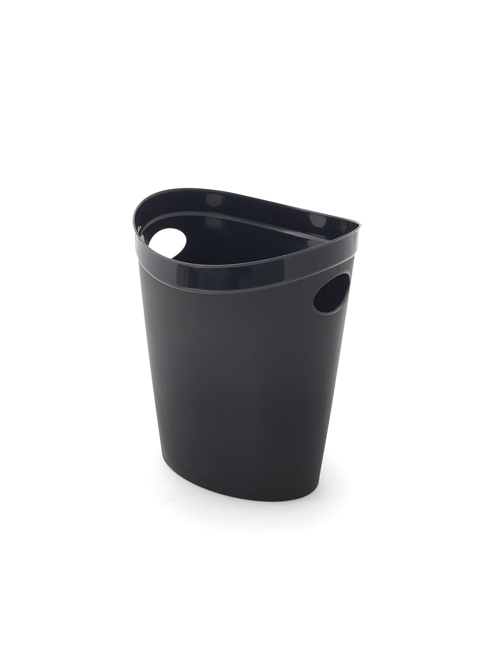 Plastic Waste Paper Bin, Black — 12 L (Bathroom • Bedroom • Office)