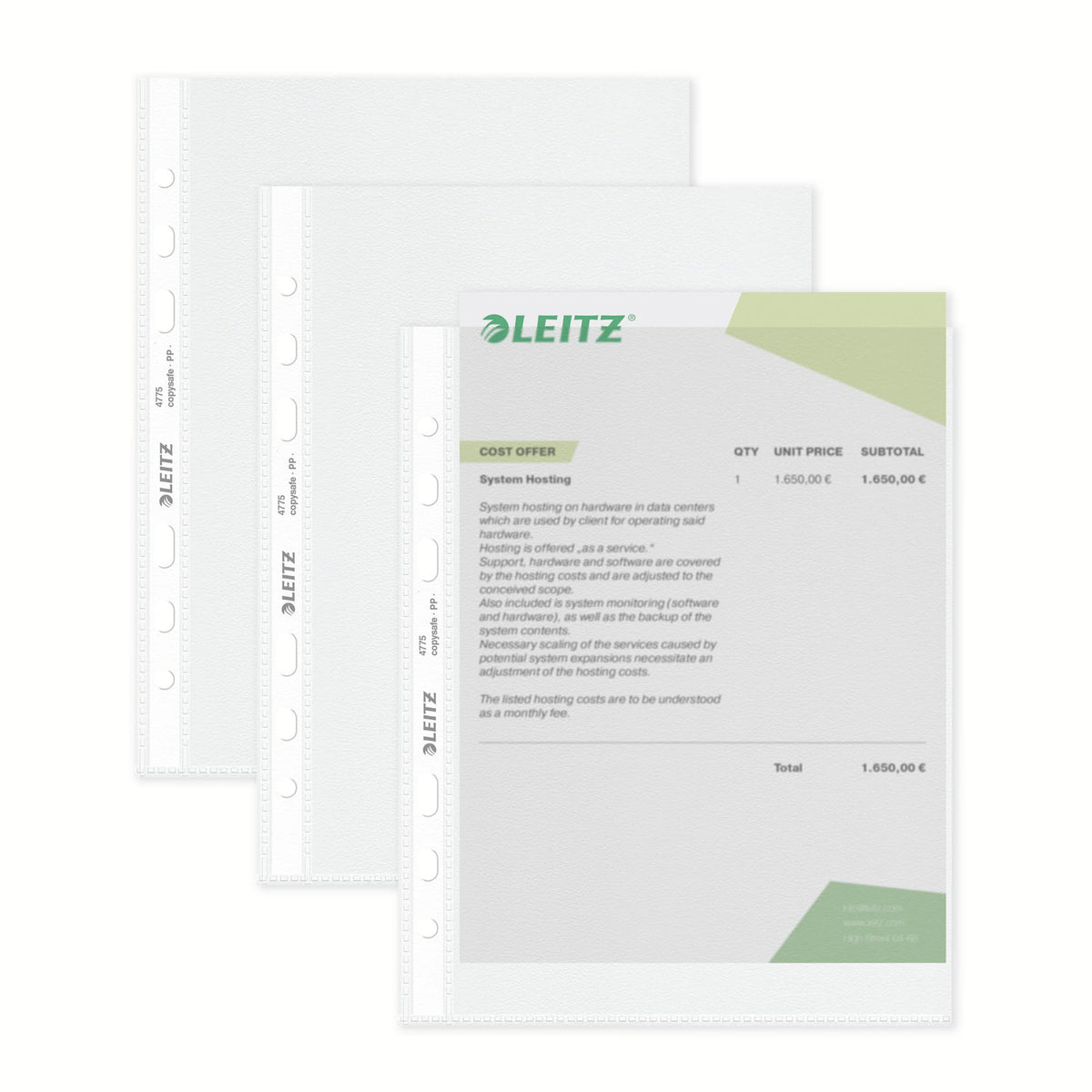 Pocket Standard A5 PP 75µ 15-Pack Clear Document Sleeves