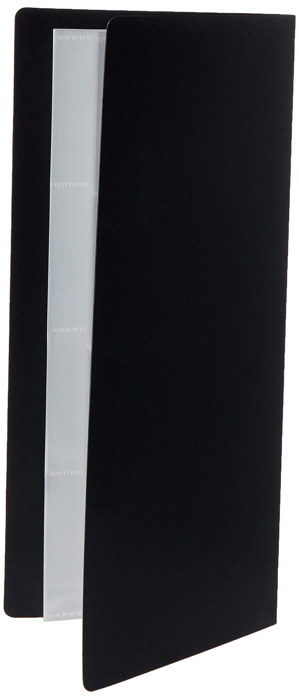 Polypropylene Business Card Holder, 160-Card Capacity, Black